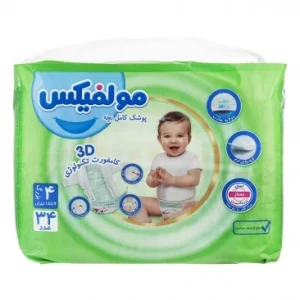 پوشک مولفیکس سایز 4 تعداد 34 عددی