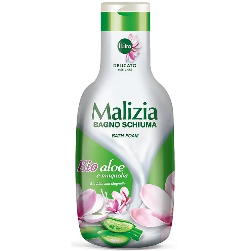 Malizia-bio-aloe-bath-foam.jpg_11zon شامپو بدن مالیزیا malizia حاوی عصاره آلوئه ورا و مگنولیا - تصویر 1