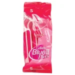 تیغ اصلاح دو لبه ژیلت مخصوص بانوان 5 عددی blue 2 Gillette