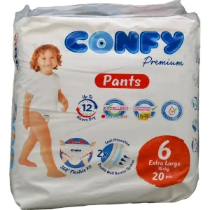 پوشک شورتی کانفی سایز 6 مدل Premium بسته ۲۰ عددی