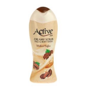 شامپو بدن و صورت کرمی اکتیو Active رایحه شیر و قهوه 400گرم