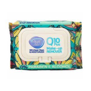 دستمال مرطوب آرایشی دافی Dafi مدل Q10 Plus Make Up Remover تعداد50عددی
