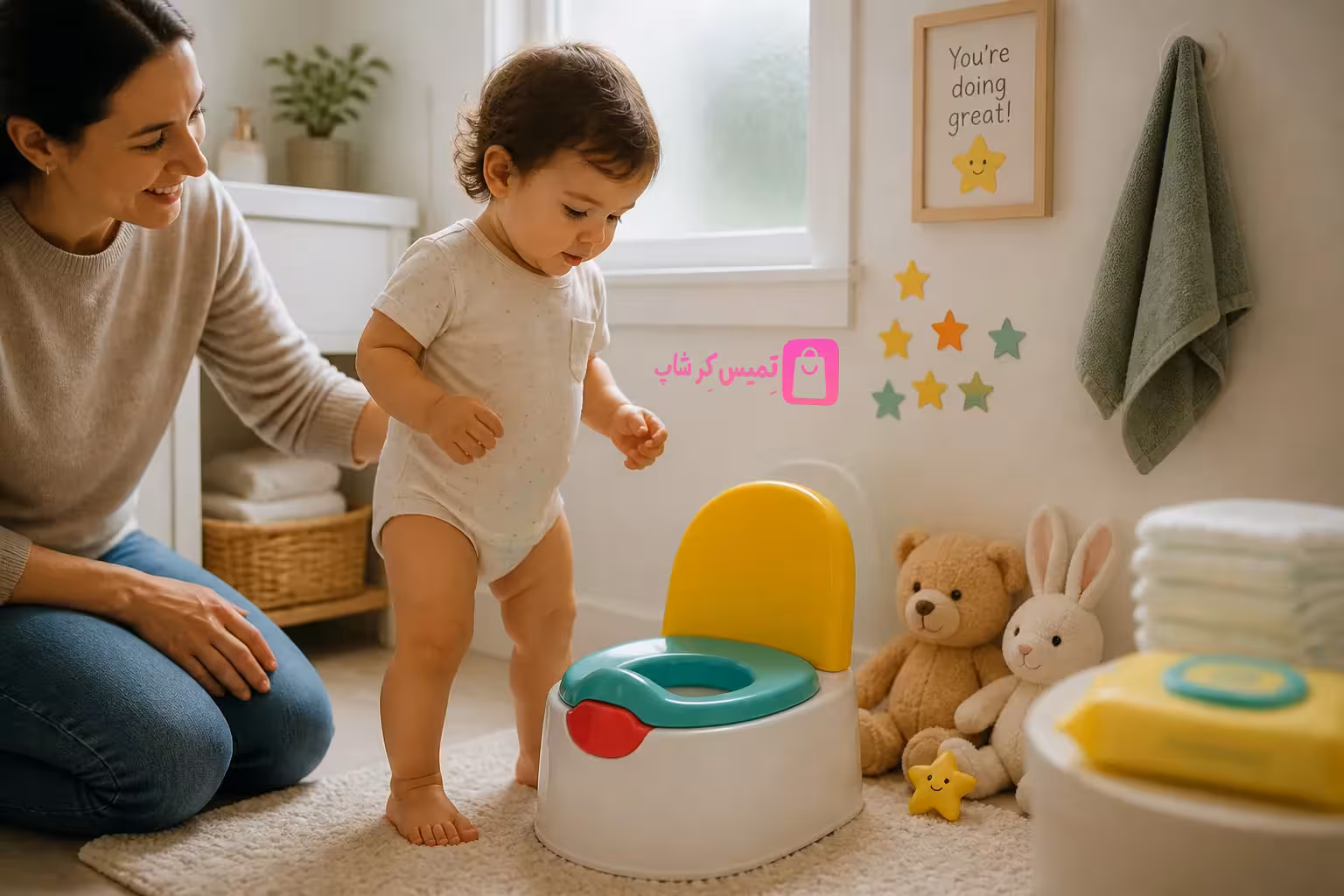 از پوشک گرفتن کودک 1 از پوشک گرفتن کودک در زمان مناسب